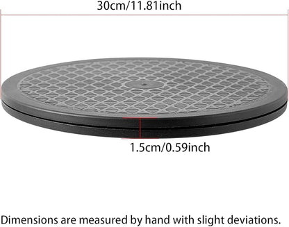 2 Pcs (12 Inch) Heavy Duty Rotating Swivel Stand - Lazy Susan with Steel Ball Bearings for Model Base/Rotating Plants/Crafts Stand Monitor/TV/Monitors/Potted Plants (360˚ Rotation)