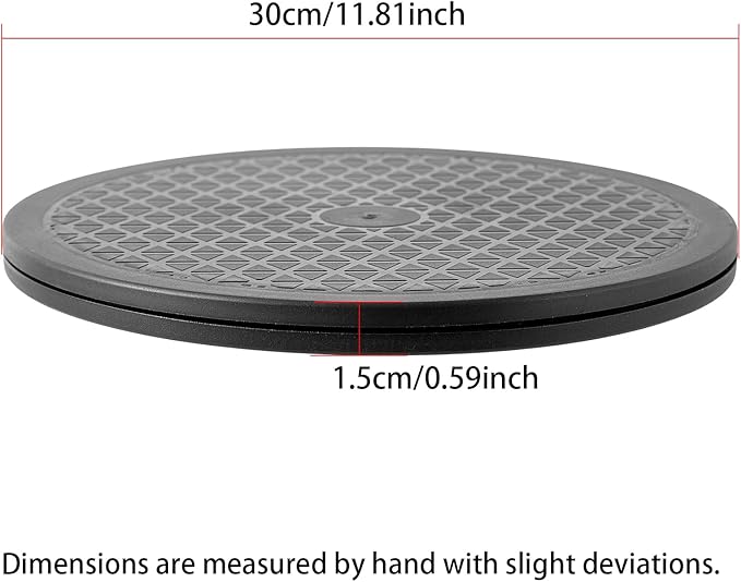 ZZRANYE 12 Inch Heavy Duty Rotating Swivel Stand - 360 Degree Rotating Lazy Susan Base with Steel Ball Bearings for Model Base/Rotating Plants/Crafts Stand Monitor/TV/Monitors/Potted Plants