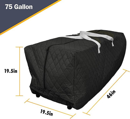 Simple Living Solutions 75 Gallon Rolling Storage Bag with Wheels, Heavy Duty Quilted Extra Large Moving & Storage Tote, Collapsible Zippered Storage Bag for Clothes, Bedding & Holiday Decor