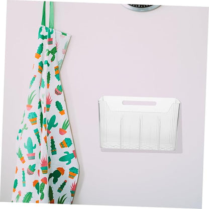 Alipis Adhesive Mount Cabinet Door Organizer Wall-mounted Storage Rack Kitchen Accessories Plastic Organizer