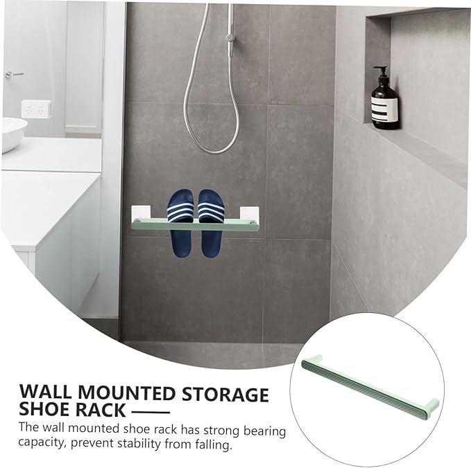 Amosfun Wall-mounted Telescopic Shoe Rack Bathroom Slipper Holder Sturdy Space-saving Design for Easy Installation and Organization Your Home