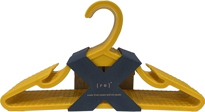 100% Recycled Ocean and Ocean Bound Plastic Sustainable Adult Hanger (Yellow)