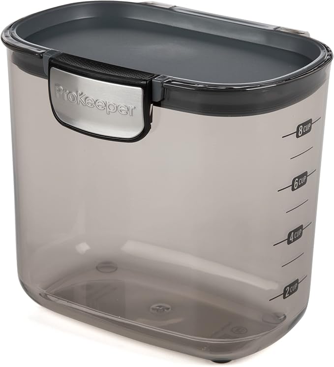 Progressive ProKeeper International Clear Plastic Airtight Food Baker's Kitchen Storage Organization Container Canister Set with Magnetic Accessories (Coffee 2-Quart)