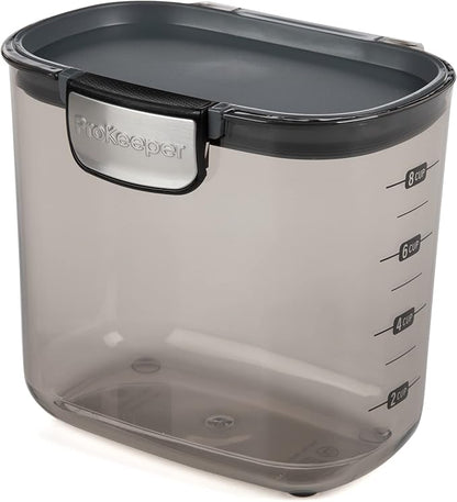 Progressive ProKeeper International Clear Plastic Airtight Food Baker's Kitchen Storage Organization Container Canister Set with Magnetic Accessories (Coffee 2-Quart)