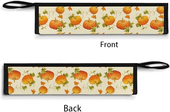 Harvest Pumpkins Print Reusable Travel Tableware Carrying Bag Storage Case Cutlery Flatware Organziers for Straw Spoon Fork Chopsticks Portable Utensil Holder