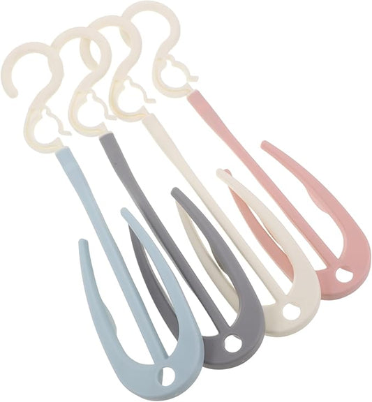 Ciieeo 4pcs Portable Plastic Shoe Drying Rack Hooks Space-Saving Organizer for Home Slippers and Hanging Design for Efficient Footwear Drying