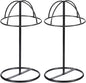 uxcell Metal Hat Display Stand 2 Pack Tabletop Hat and Wig Rack Holder Freestanding for Baseball Cap, Fedora Hat, Cowboy Hat - Black, 12 Inch
