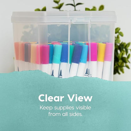 IRIS USA Over The Door Organizer 3-Pack with Metal Wire Baskets + 10-Pack Clear Flip Top Storage Bins, Stackable Containers with Lids for Pantry, Bathroom, Closet, Home & Kitchen
