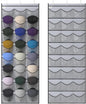 Baseball Hat Rack, 24 Pocket Over-The-Door Hat Organizer with Clear Deep Pockets to Display Baseball Caps Collection, Complete with 3 Over Door Hooks (Grey, 24 Pockets)