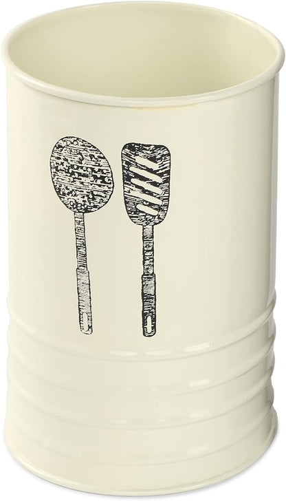 Dudki Countertop Kitchen Cutlery Stainless Steel Holder Spoon and Fork Organizer for Dining Table Serve, Organization & Storage, Cutlery & Flatware Caddy (SPN CUTL IVORY)