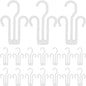 UKCOCO 20pcs White Plastic Slipper Drying Rack Hooks, Hanging Shoe Organizer for Closet and Entryway, Sturdy Shoe Hanger Rack for Home and Retail Display
