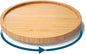 VERTORGAN Lazy Susan Organizer for Kitchen,Bamboo Turntable for Cabinet,Pantry,Vanity,Small（Natural）