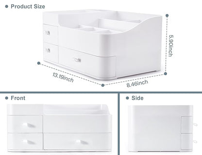 Makeup Organizer Tween Girls Gifts,Large Capacity Bathroom Organizer and Storage with Drawers Trendy Stuff ,Vanity,Bathroom Countertop,Bedroom Storage for Skincare,Cosmetics,Perfume,Brushes,Eyeshadow