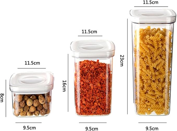 Cereal Storage Box,Large Capacity Airtight Food Storage Containers,Plastic Cereal Storage Containers for Kitchen Organizer White2000ml