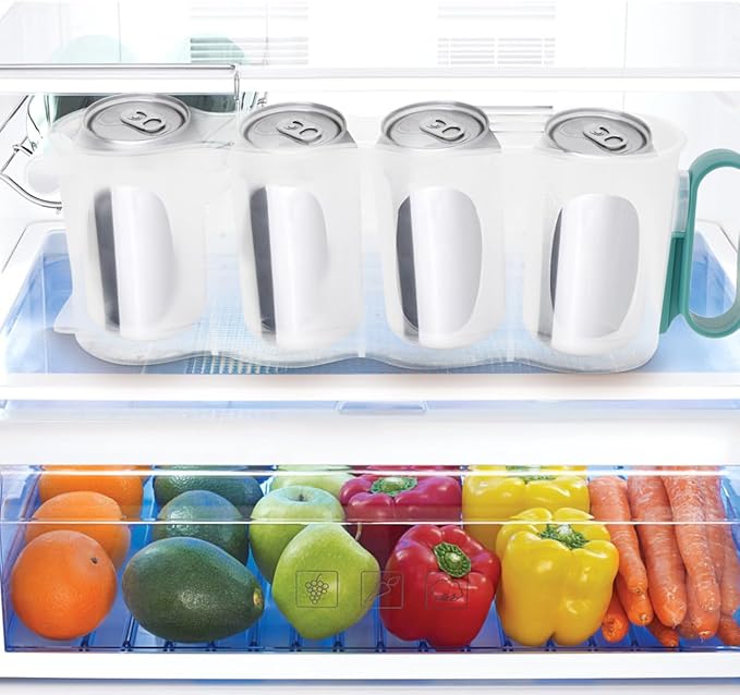 Alipis Soda Can Organizer for Refrigerator - Stackable Fridge Dispenser & Pantry Canned Food Organizer, Efficient Beverage Storage Bin for Kitchen, Soda, Beer Can Holder
