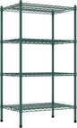 Commercial NSF Listed Green Epoxy Stationary Wire Shelving Kit 21" x 30" x 54", with 4 Shelves Perfect for Warehouse, Walk-in Refrigerator, Freezer, Grocery Store, Restaurant, Dishroom