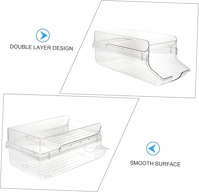 Beverage Can Holder Soda Can Organizer for Refrigerator Transparent Drink Dispenser Rack and Easy Access to Drinks
