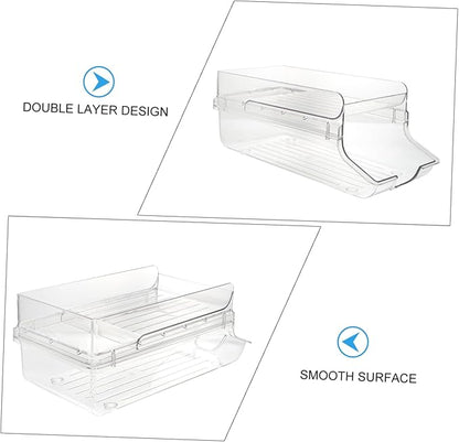 Beverage Can Holder Soda Can Organizer for Refrigerator Transparent Drink Dispenser Rack and Easy Access to Drinks