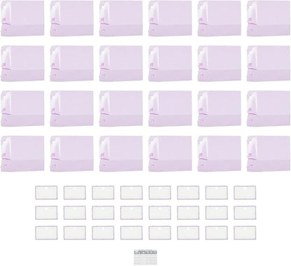 24 Pack Stackable Shoe Boxes with Clear Lids - Foldable Shoe Storage Organizer for Closet Cabinet, Color Options for Sneakers Flats Home Organization (Purple)