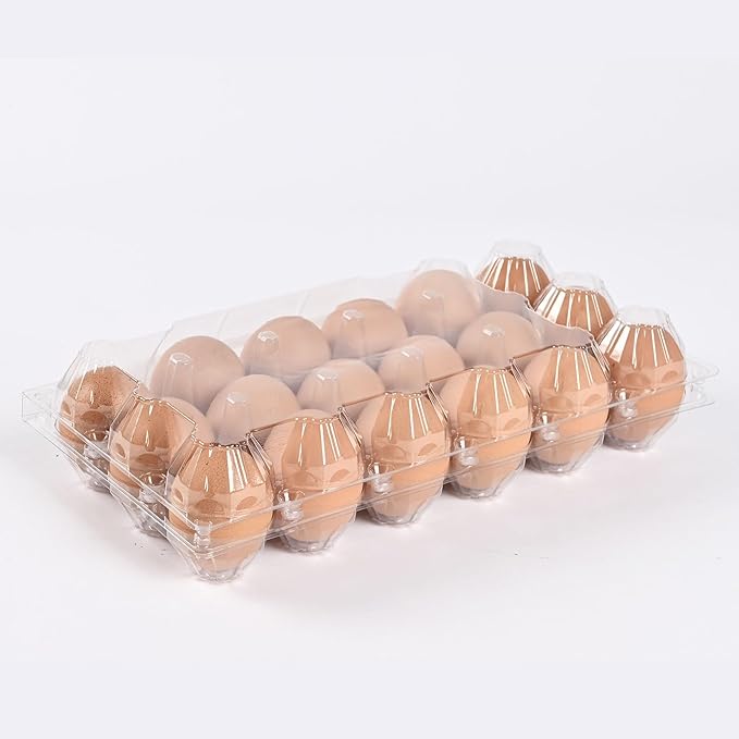 110 pc clear plastic Egg Cartons Cheap Bulk, (3 * 6) 18grid Reusable Eggs Carton Bulk, clear Large egg cartons,It Can Hold 2.3 oz of eggs Perfect for Family, Farm, Markets.(3 * 6)