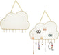 Rolin Roly Earring Display Shelf, Jewelry Organizer with 8 Hooks, Cloud Shaped Hanging Earring Holder, for Necklace Key Chain, Wall Decoration
