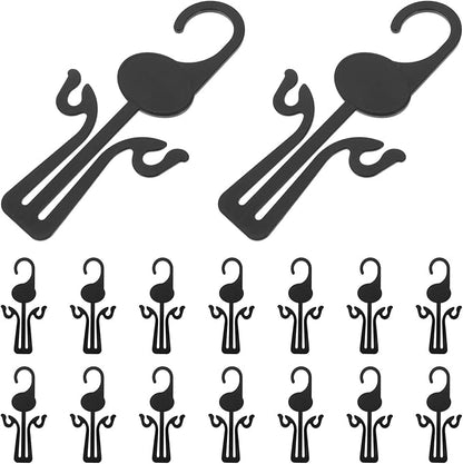 Ciieeo Hanging Shoe Hooks 20-Pack Plastic Shoe Rack for Wall or Door Mounted Flip-Flop Organizer Space-Saving Storage for Home and Closet