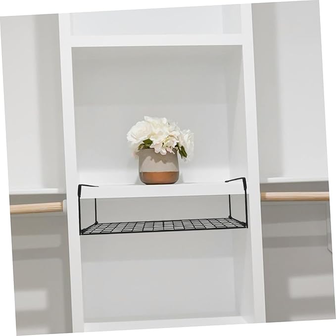 Zerodeko 2Pcs Hanging Shoe Rack Space Saving Shoe Organizer for Closet Design Efficient Storage Stylish Slipper Holder for Entryway Black