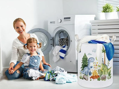Kids Laundry Hamper,Dinosaur Laundry Basket Collapsible Boys Storage Baskets for Home Decor,Office,Toy Organizer,(Cute Dinosaur)