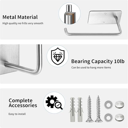 Hat Racks for Baseball Caps 2 Pack, Stainless Steel Adhesive Hat Hanger Hooks Holder for Wall, Multi-Purpose Strong Hook Organizer Can Hold More Than 10 Hats for Door/Closet