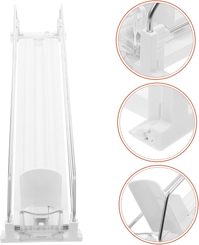 Soda Can Dispenser for Refrigerator Beverage Organizer Touchless Glide Large Capacity Drink Storage Box