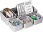 Plastic Drawer Organizers, 10 PCS Drawer Organizer Bins, Bathroom and Vanity Organizer Plastic Tray, Makeup Organizer and Storage for Makeup, Bedroom, Kitchen Gadgets Utensils and Office (Gray)