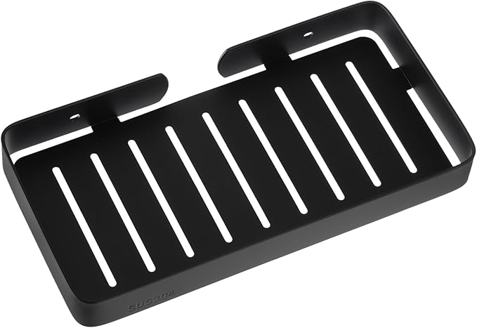 uxcell Soap Dish Holder, 304 Stainless Steel Soap Bar, Wall Mounted Soap Tray with Installation Kits, Soap Saver for Shower Wall Kitchen Counter (Black)