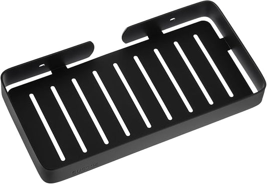 uxcell Soap Dish Holder, 304 Stainless Steel Soap Bar, Wall Mounted Soap Tray with Installation Kits, Soap Saver for Shower Wall Kitchen Counter (Black)