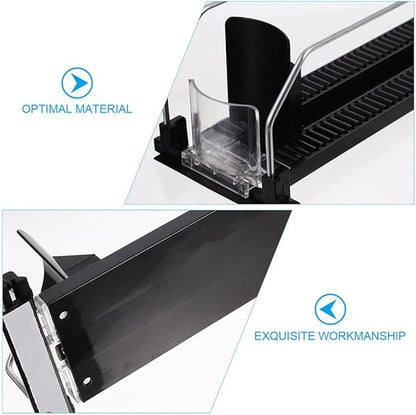 2Pcs Drink Organizer for Fridge, Soda Can Dispenser with Automatic Pusher Glide, Refrigerator Bottle Organizer Beverage Storage Holder for Refrigerator Pantry Vending Machine (3-4 Can)