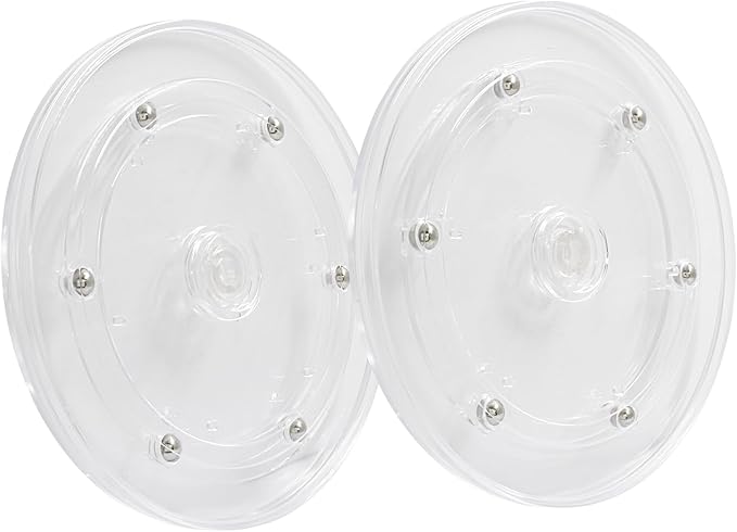 2 Pack 5.9 inch Lazy Susan Turntable - Acrylic Ball Bearing Rotating Tray for Cake, Spice Rack - Perfect for Kitchen Pantry with 360˚Rotation