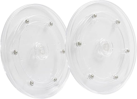 2 Pack 5.9 inch Lazy Susan Turntable - Acrylic Ball Bearing Rotating Tray for Cake, Spice Rack - Perfect for Kitchen Pantry with 360˚Rotation