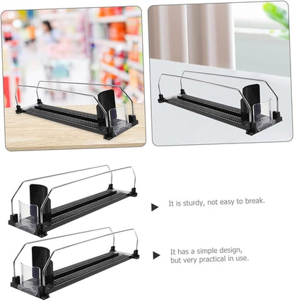 2pcs Plastic Steel Roller Beverage Propeller Drink Dispenser for Parties Soda Can Organizer Drink Pusher for Refrigerator