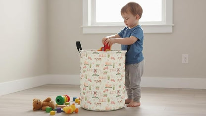 CLOCOR Large Laundry Basket,Waterproof Nursery Hamper,Collapsible Fabric Storage Container,Room Decor,Gift Basket（Farm