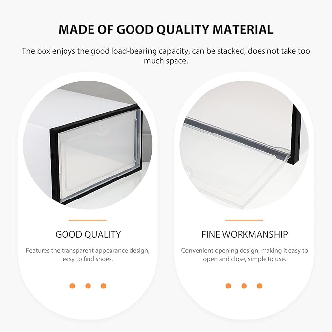 4pcs Thickened Plastic Shoe Storage Cases and Household Organizers for Home and Closet Use