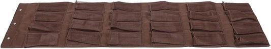 VANZACK Over-The-Door Shoe Hanging Bag 24-Grid Non-Woven Storage Pouch 48X168Cm Coffee Color Space-Saving Organizer for Home Shoe Storage