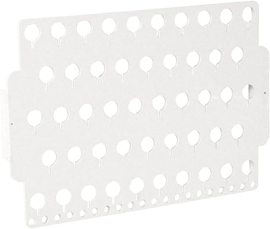 JR30-WH White Acrylic Wall Mounted Earring Organizer & Display Rack