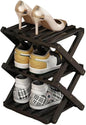 YYW Bamboo Shoe Rack for Entryway, Free Free Standing Shoe Racks Shelf Closet, Foldable Vertical Shoe Storage Organizer for Living Room