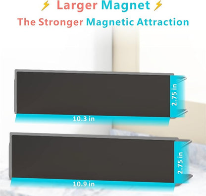 Magnetic Spice Rack For Refrigerator, Space Saving Magnetic Shelf For Fridge Grey 4 Pack With Magnetic Paper Towel Holder
