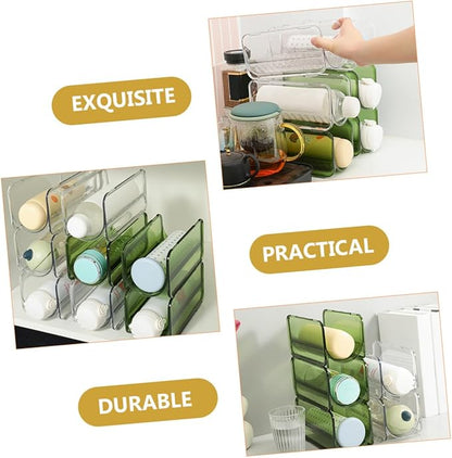 PRETYZOOM 3sets Cup Rack Reusable Fridge Drink Dispenser Fridge Jug with Lid Instant Large Dish Drying Rack Kitchen Insulated Bottle Counter Pantry Insulated Water Bottles Sponge 2pcs*3