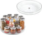 iDesign 9-Inch Lazy Susan Organizer - Small Lazy Susan Turntable for Cabinet or Pantry, 2-Pack, Clear