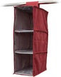 Covermates Keepsakes Hanging Shoe Organizer - Heavy Duty Material, Sturdy Interior Shelves - Closet Storage, Scarlett Red