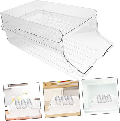 Garneck Refrigerator Beverage Storage Rack Rolling Dispenser for Soda and Canned Drinks Multi-functional Organizer for Kitchen Office and Living Room Space-saving Design