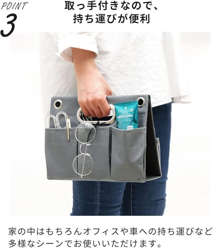 Toyo Case, Strelia Mirado, 2 Way, Pocket Rack, Wall Pocket, Desktop Storage, Desk, Table, Wall Hanging, Living Room, Office, Storage, 7 Pockets, Transparent Pockets, Includes Handles, Remote Control