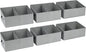DIMJ Trapezoid Storage Bins for clothes - 6 Packs Closet Organizers and Storage Baskets, Foldable Closet Baskets with Handles and Divider, Closet Storage Bin Toybox for Shelves Living Room Bedroom