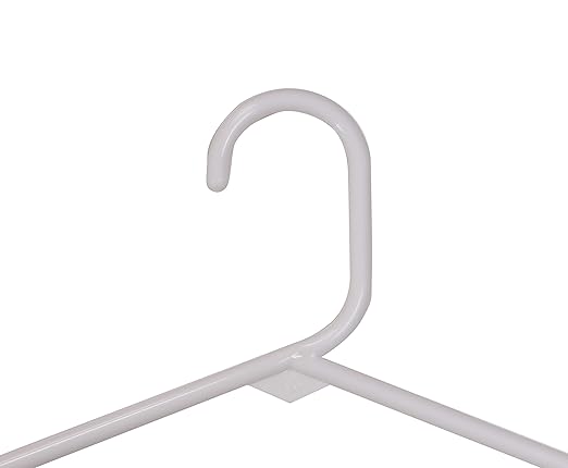 NAHANCO Plastic Tubular Hangers - 16 1/4" White (Pack of 144)